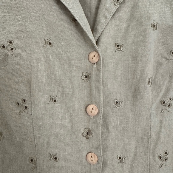 Vintage Cottagecore 100% Linen Carol Anderson dress - Picture 6 of 6